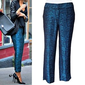 Express Blue Metallic Editor Pants